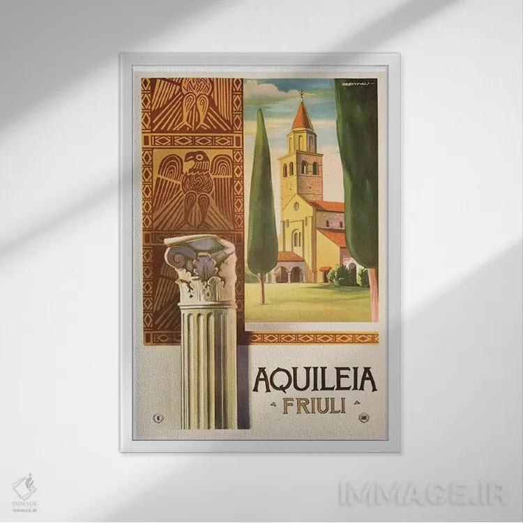 تابلو دکوراتیو Friuli,آکوئیلیا، فریولی - نمای قابدار سفید