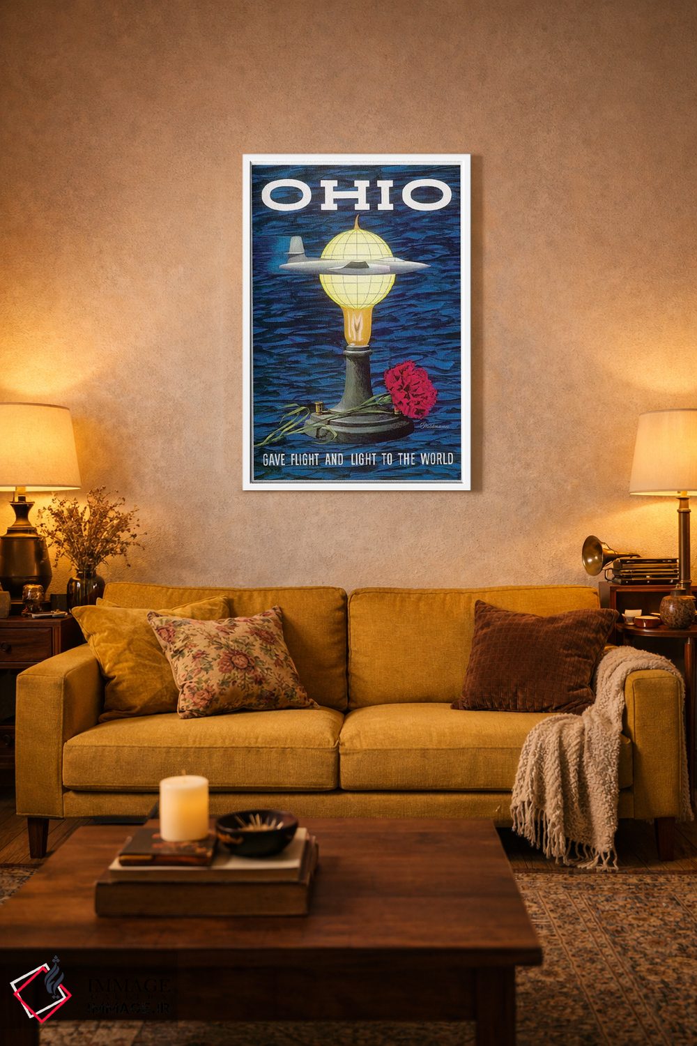 تابلو دکوراتیو اوهایو: هدیه دهنده پرواز و روشنایی به جهان - D2W