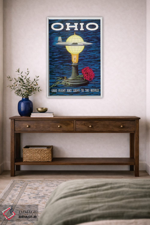 تابلو دکوراتیو اوهایو: هدیه دهنده پرواز و روشنایی به جهان - D3W