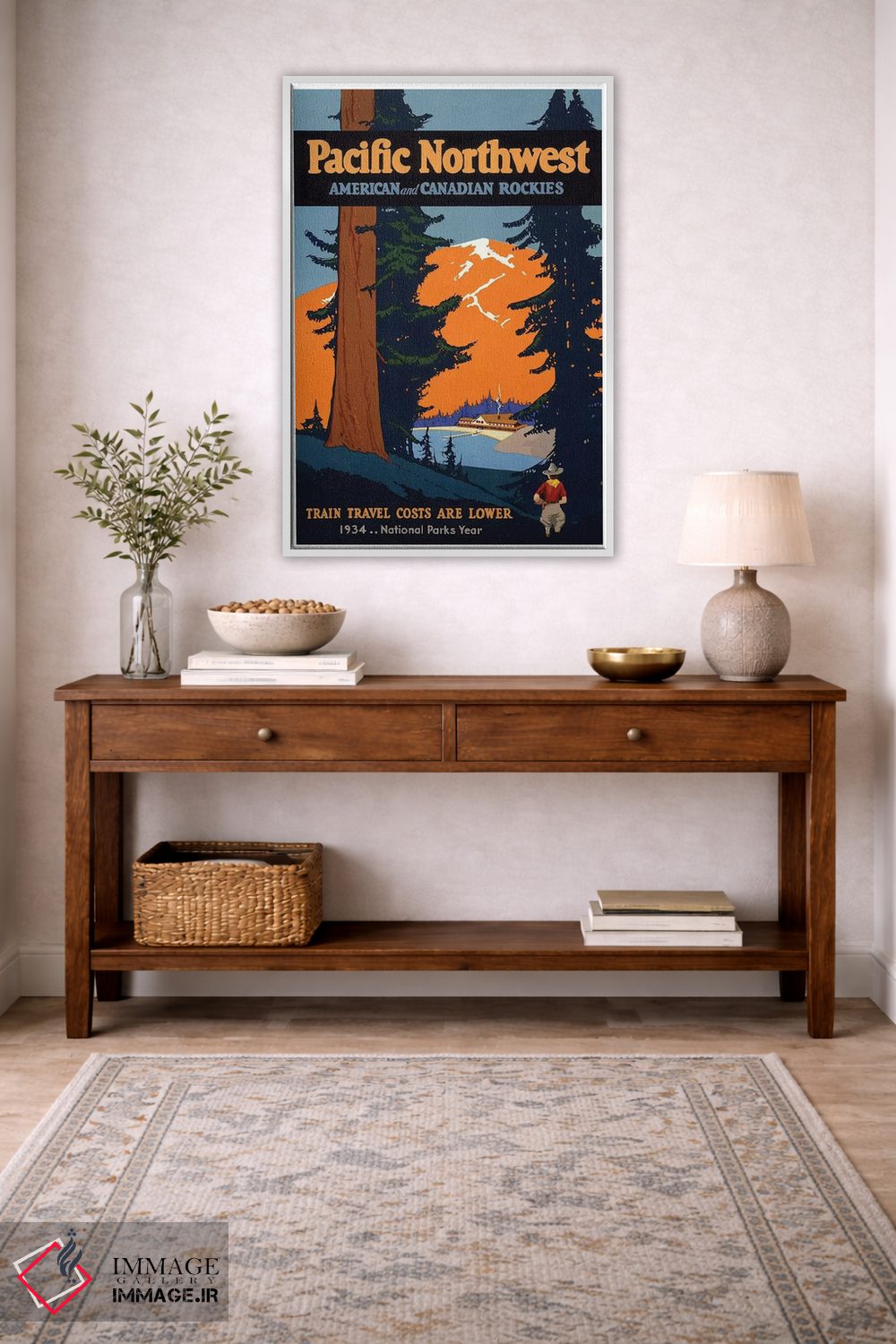 تابلو دکوراتیو 1934,شمال غرب آرام و رشته کوه راکی آمریکا و کانادا: سال پارک های ملی ۱۹۳۴ - D2W