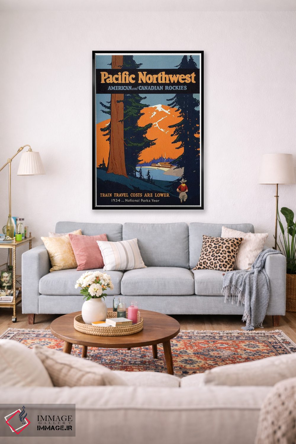 تابلو دکوراتیو 1934,شمال غرب آرام و رشته کوه راکی آمریکا و کانادا: سال پارک های ملی ۱۹۳۴ - D1B