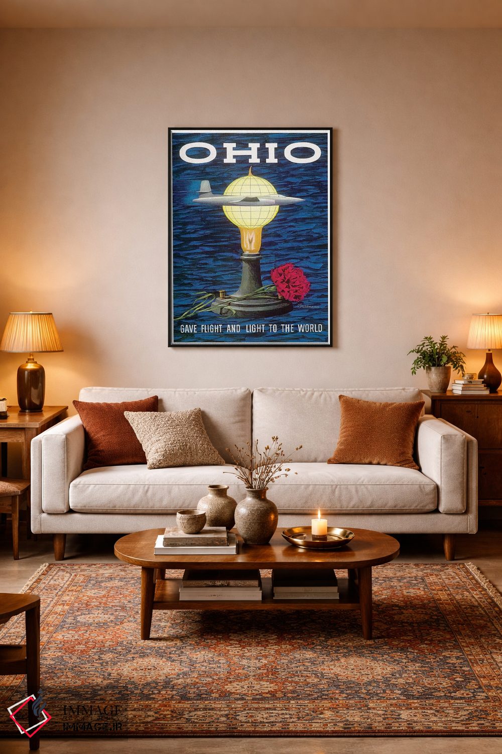 تابلو دکوراتیو اوهایو: هدیه دهنده پرواز و روشنایی به جهان - D4B