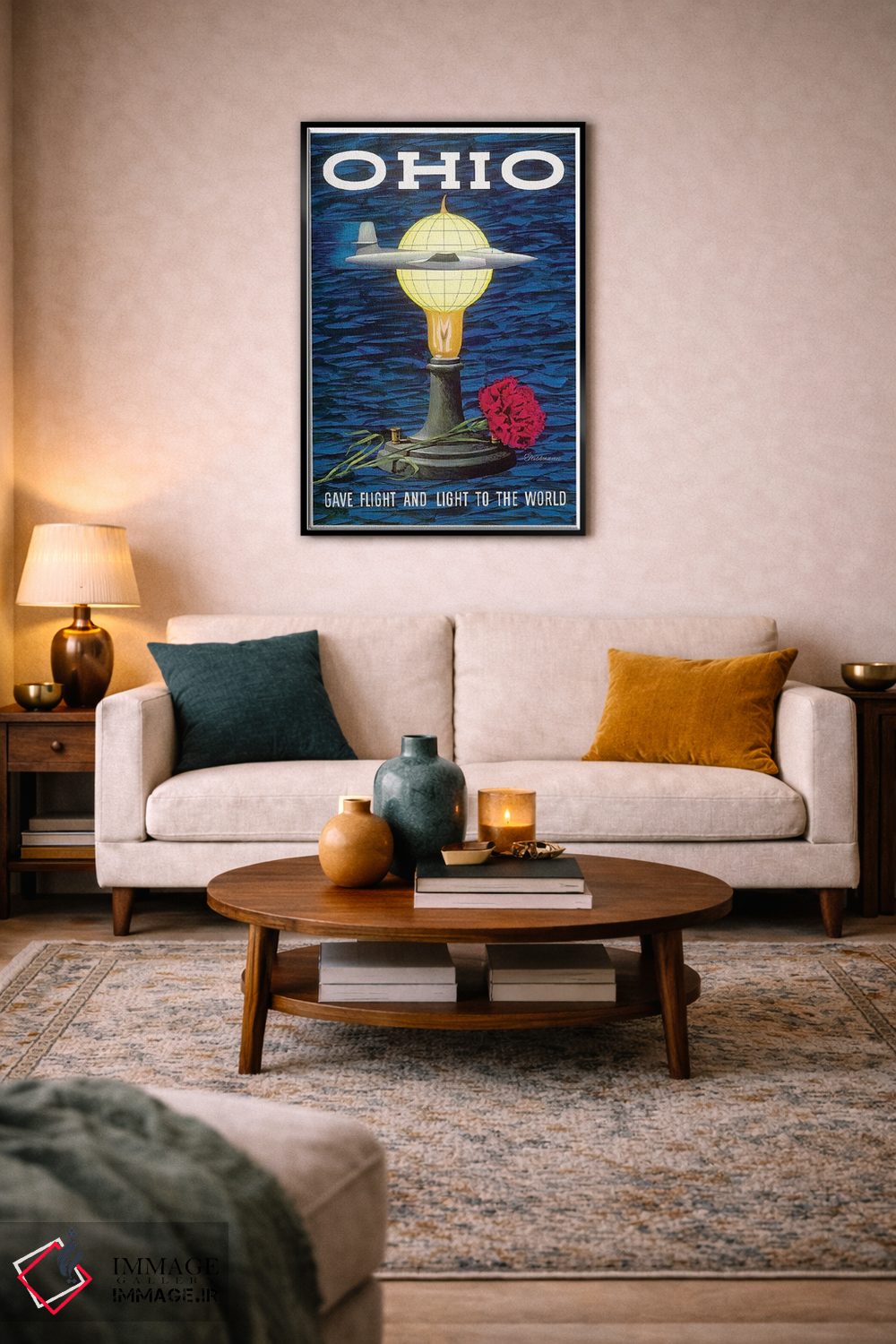 تابلو دکوراتیو اوهایو: هدیه دهنده پرواز و روشنایی به جهان - D5B