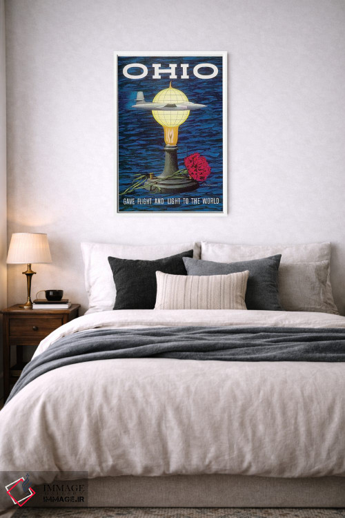تابلو دکوراتیو اوهایو: هدیه دهنده پرواز و روشنایی به جهان - D6W