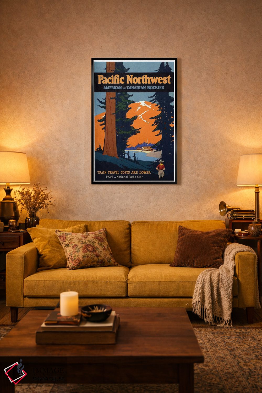 تابلو دکوراتیو 1934,شمال غرب آرام و رشته کوه راکی آمریکا و کانادا: سال پارک های ملی ۱۹۳۴ - D4B