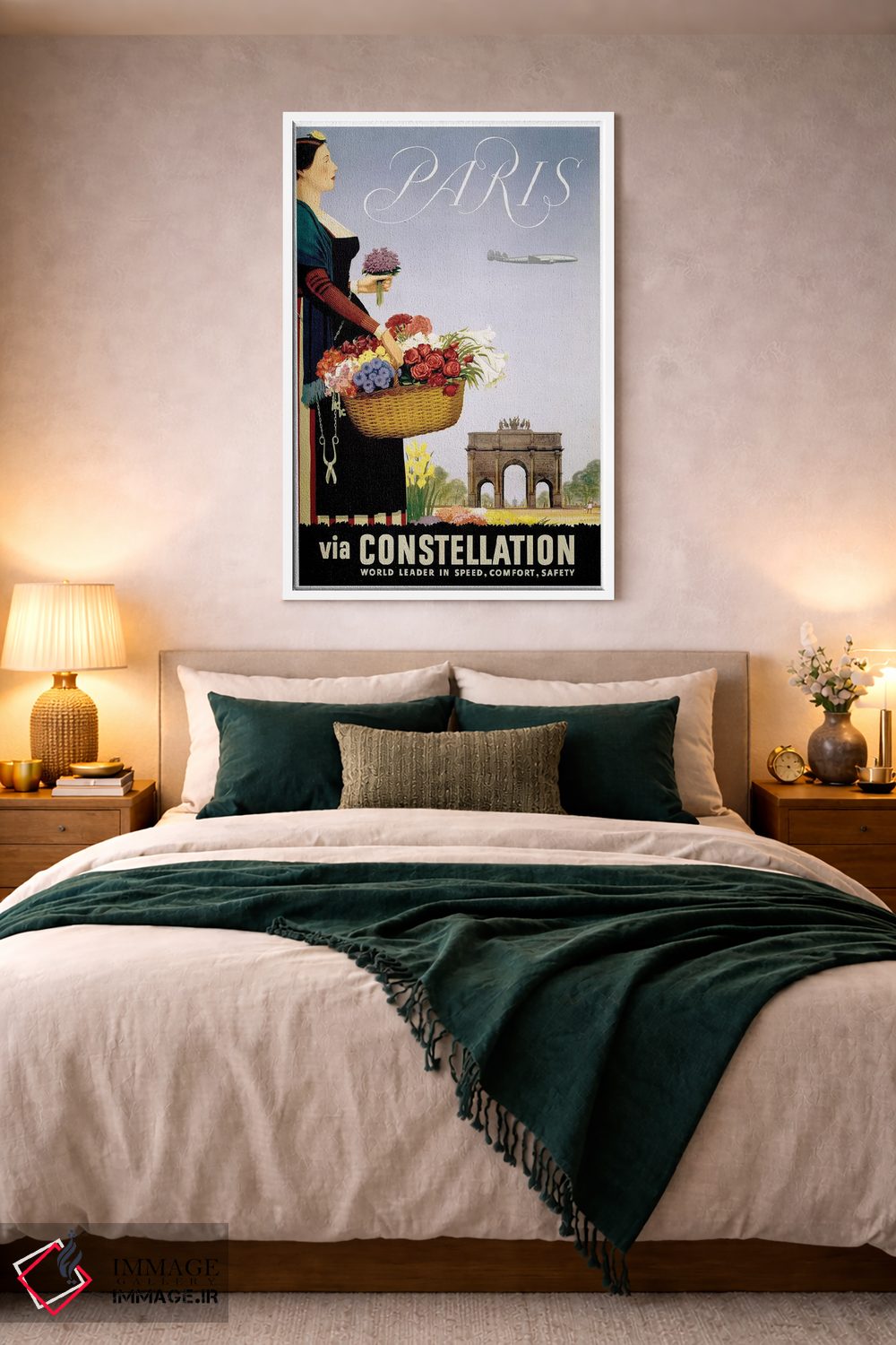 تابلو دکوراتیو پاریس از طریق هواپیمای کانستلیشن - D1W
