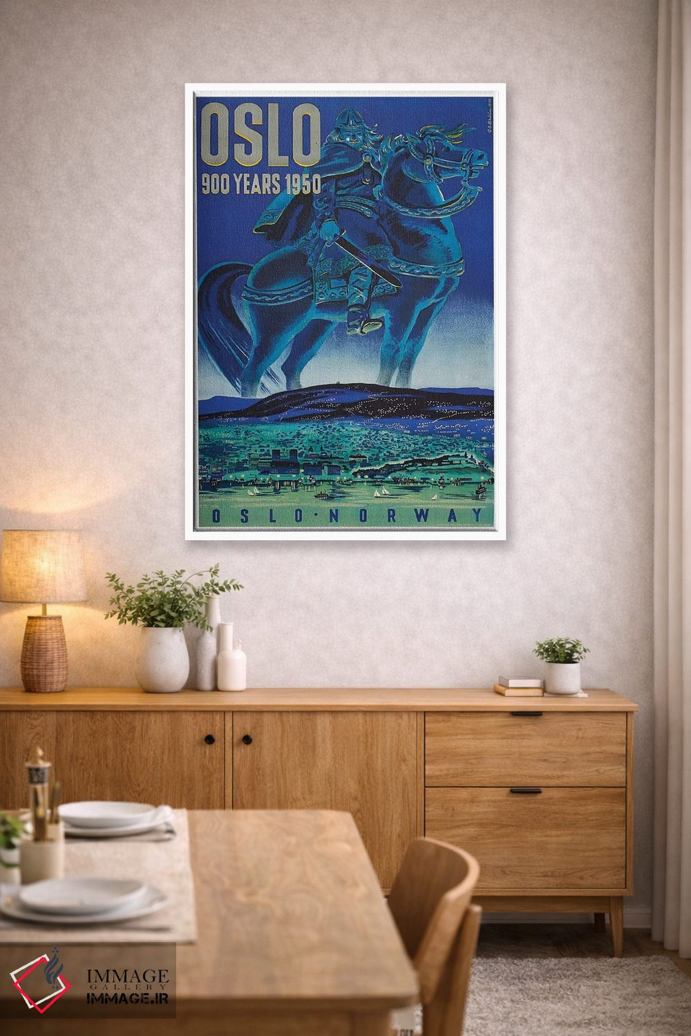 تابلو دکوراتیو Norway: 900 Years 1950,اسلو، نروژ: ۹۰۰ سالگی در ۱۹۵۰ - D2W