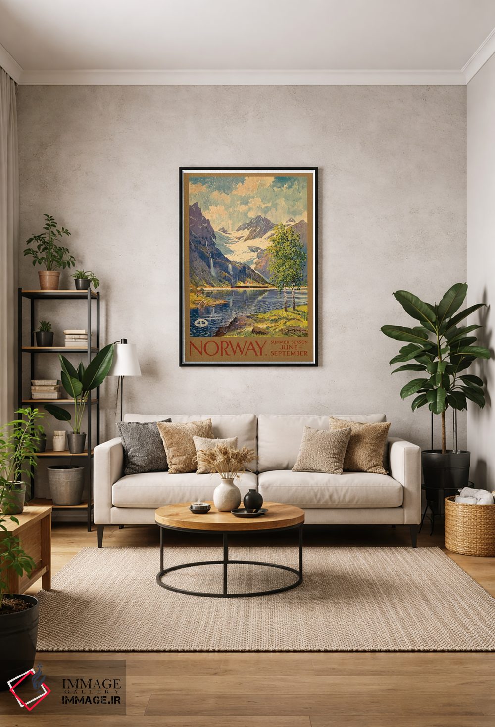 تابلو دکوراتیو June-September,نروژ: فصل تابستان، ژوئن تا سپتامبر - D1B