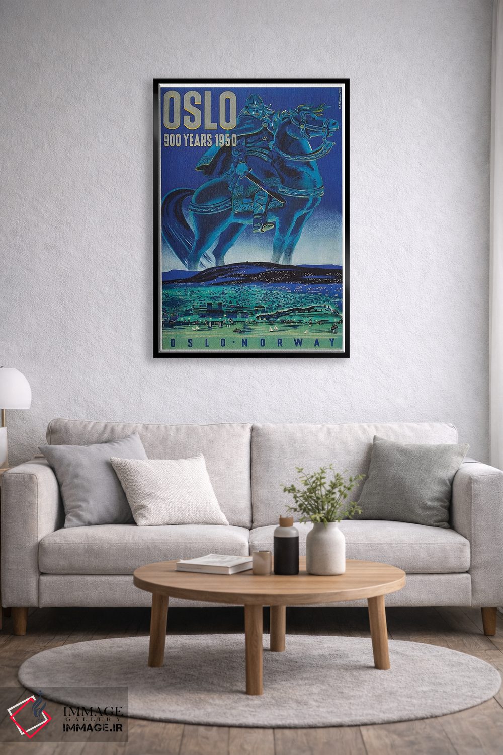 تابلو دکوراتیو Norway: 900 Years 1950,اسلو، نروژ: ۹۰۰ سالگی در ۱۹۵۰ - D3B