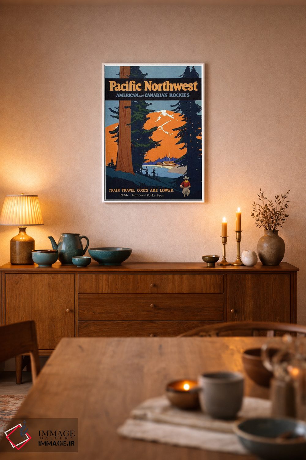 تابلو دکوراتیو 1934,شمال غرب آرام و رشته کوه راکی آمریکا و کانادا: سال پارک های ملی ۱۹۳۴ - D6W