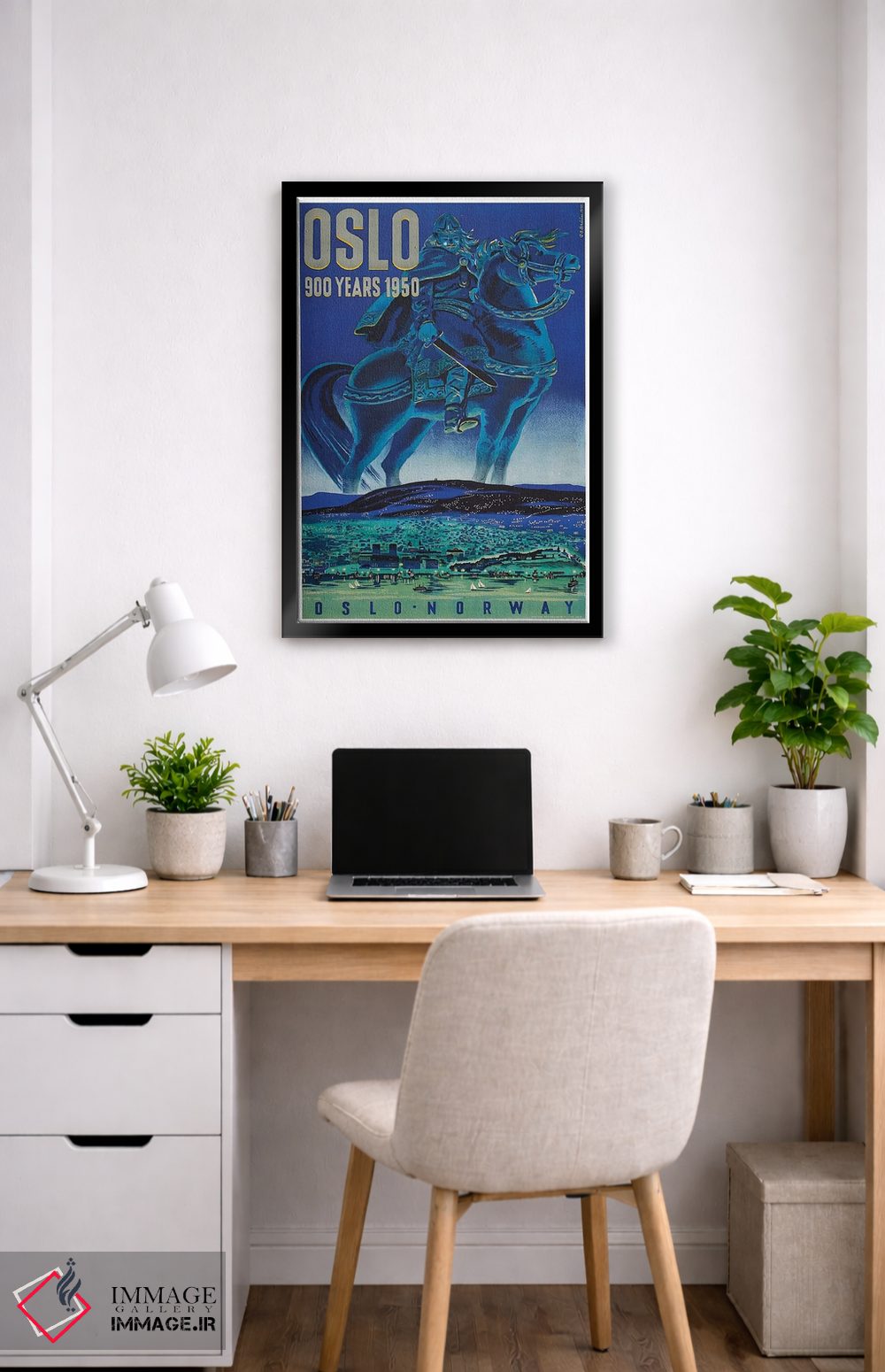 تابلو دکوراتیو Norway: 900 Years 1950,اسلو، نروژ: ۹۰۰ سالگی در ۱۹۵۰ - D4B