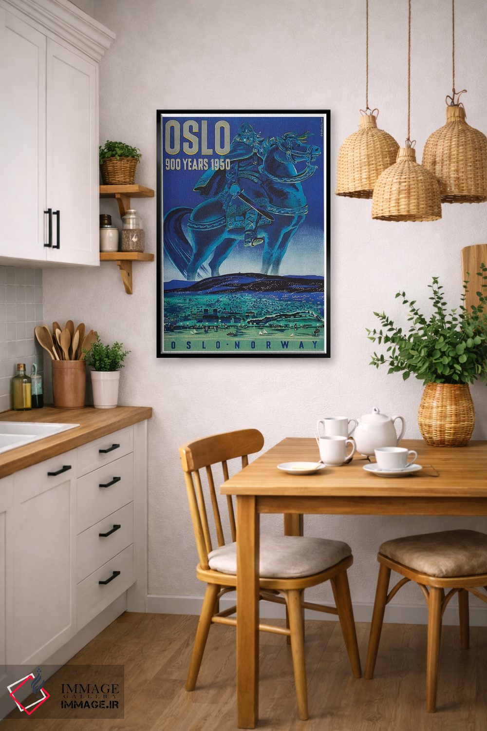 تابلو دکوراتیو Norway: 900 Years 1950,اسلو، نروژ: ۹۰۰ سالگی در ۱۹۵۰ - D6B
