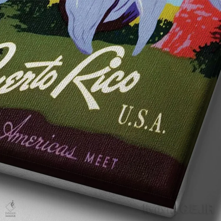 تابلو دکوراتیو پورتوریکو: جایی که قاره های آمریکا به هم می رسند I - نمای نزدیک بافت بوم