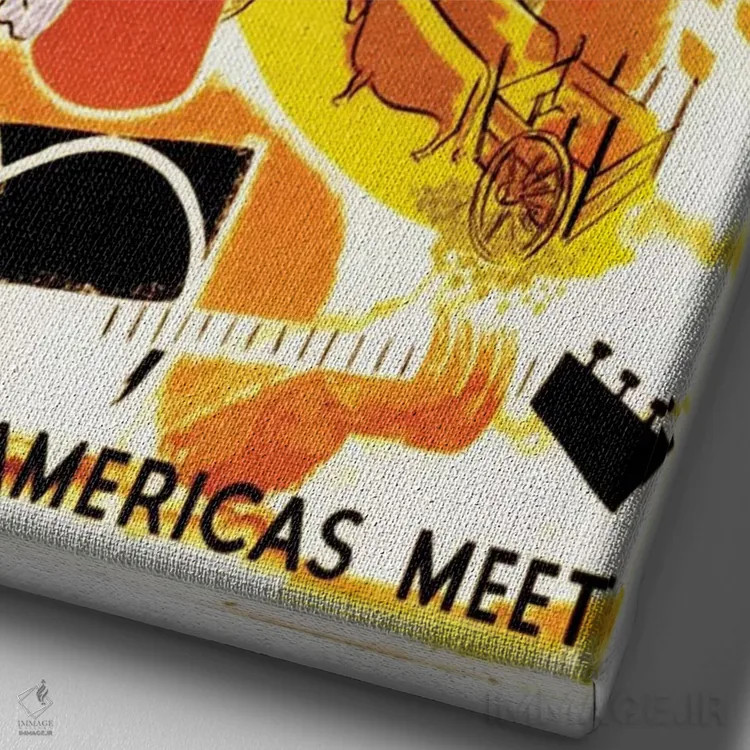 تابلو دکوراتیو پورتوریکو: جایی که قاره های آمریکا به هم می رسند II - نمای نزدیک بافت بوم