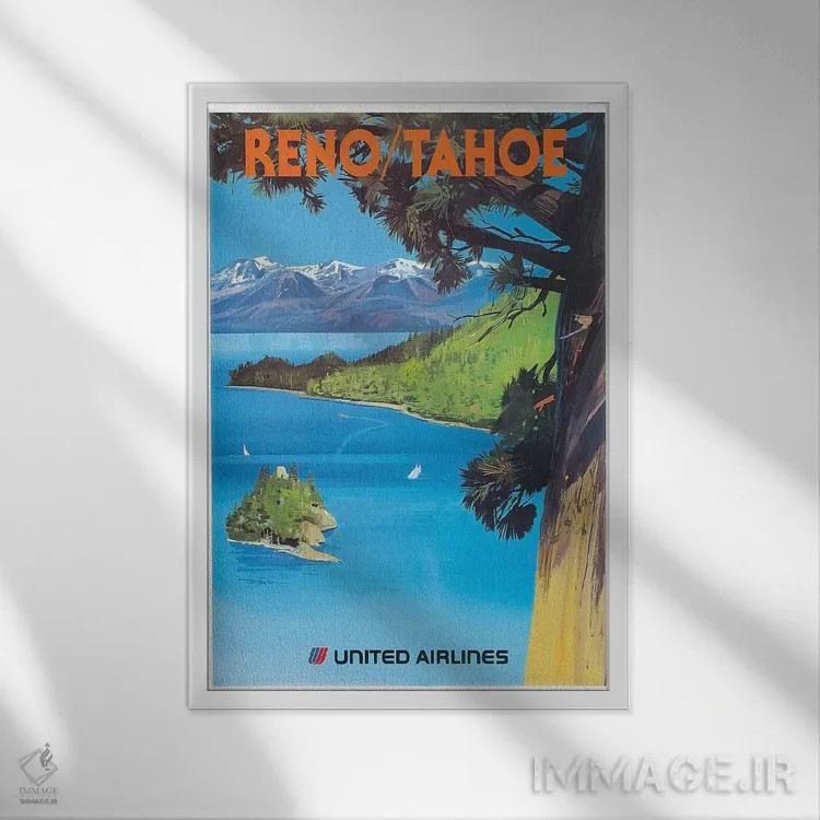 تابلو دکوراتیو رینو/تاهو - نمای قابدار سفید