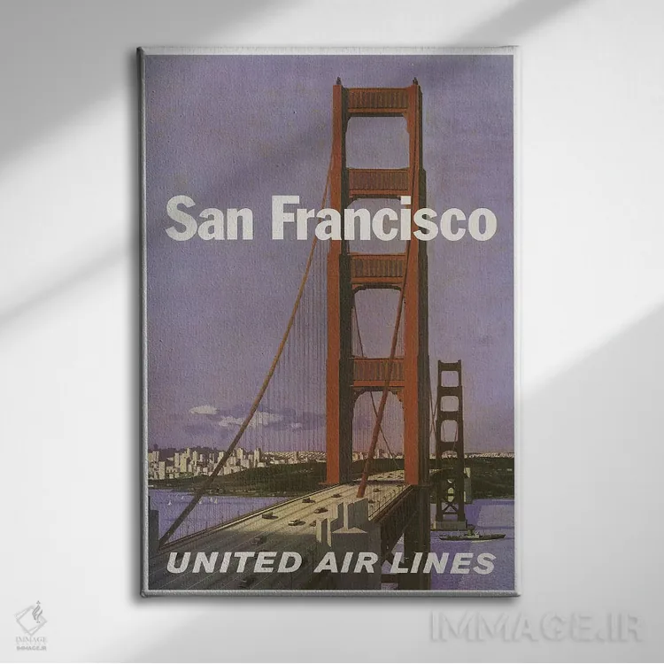 تابلو دکوراتیو سان فرانسیسکو - نمای روبهرو روی دیوار