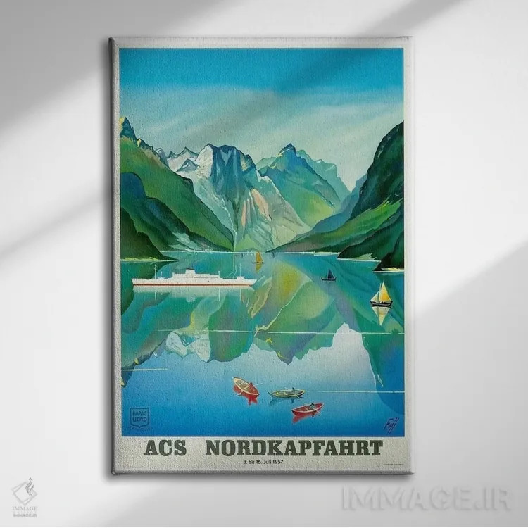 تابلو دکوراتیو July 3-16, 1957,سفر شمال کیپ با ACS - نمای روبهرو روی دیوار