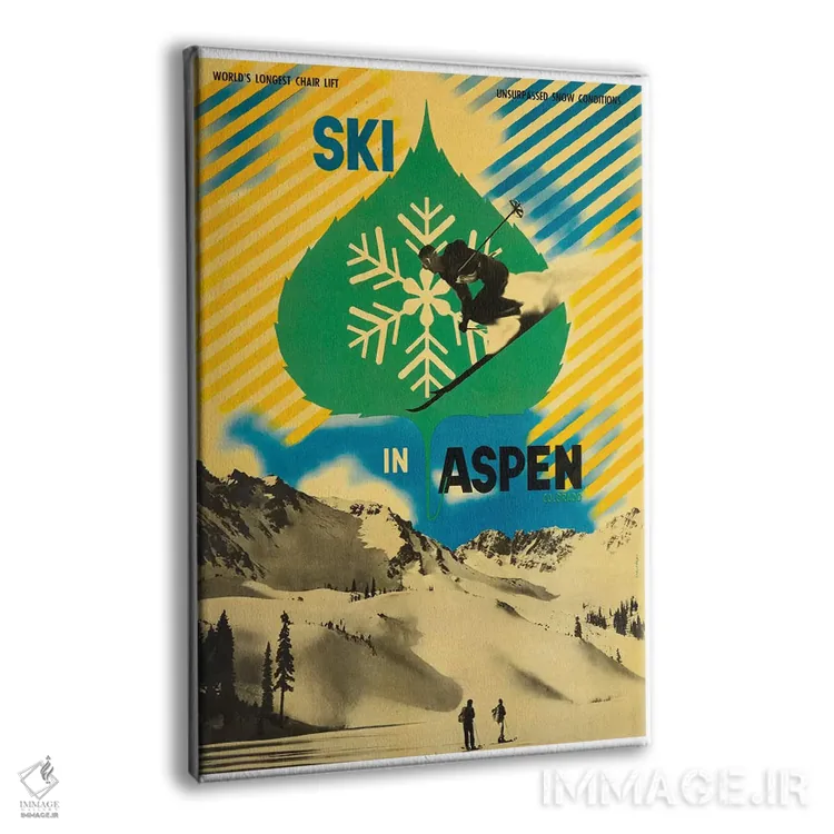 تابلو دکوراتیو اسکی در اسپن - نمای پرسپکتیو محصول