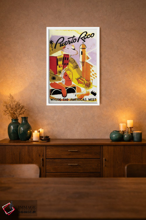 تابلو دکوراتیو پورتوریکو: جایی که قاره های آمریکا به هم می رسند II - D1W