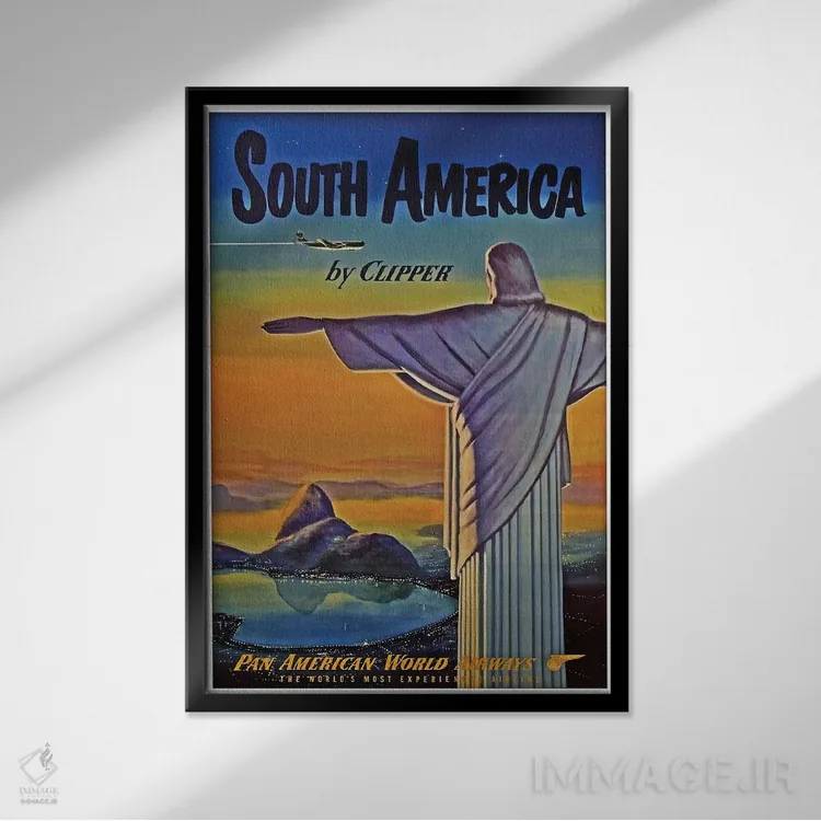 تابلو دکوراتیو آمریکای جنوبی - نمای قابدار مشکی