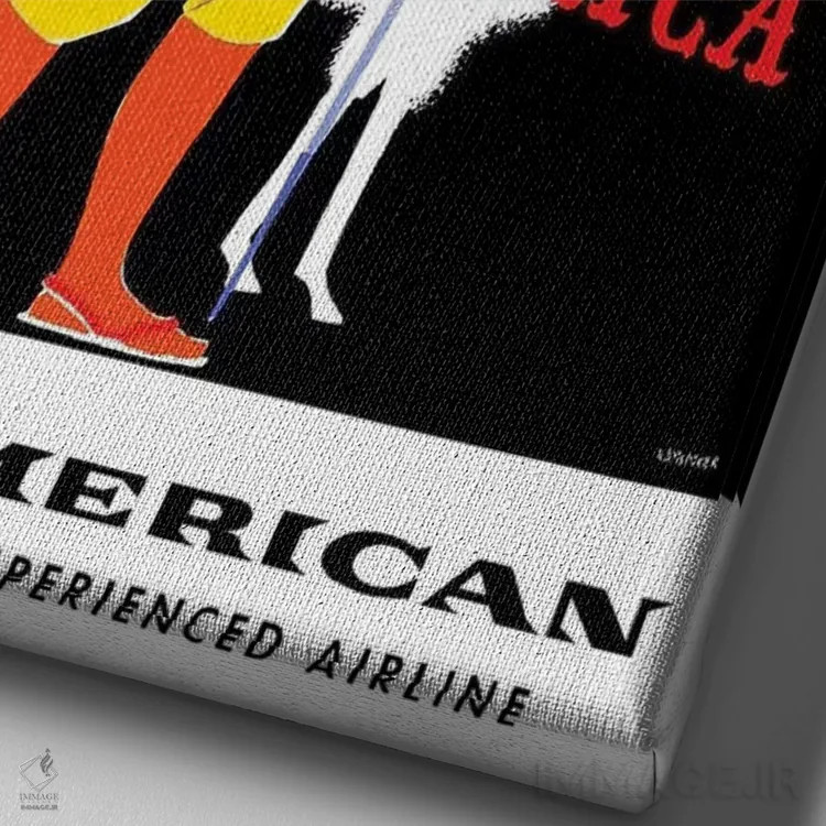 تابلو دکوراتیو آمریکای جنوبی - نمای نزدیک بافت بوم