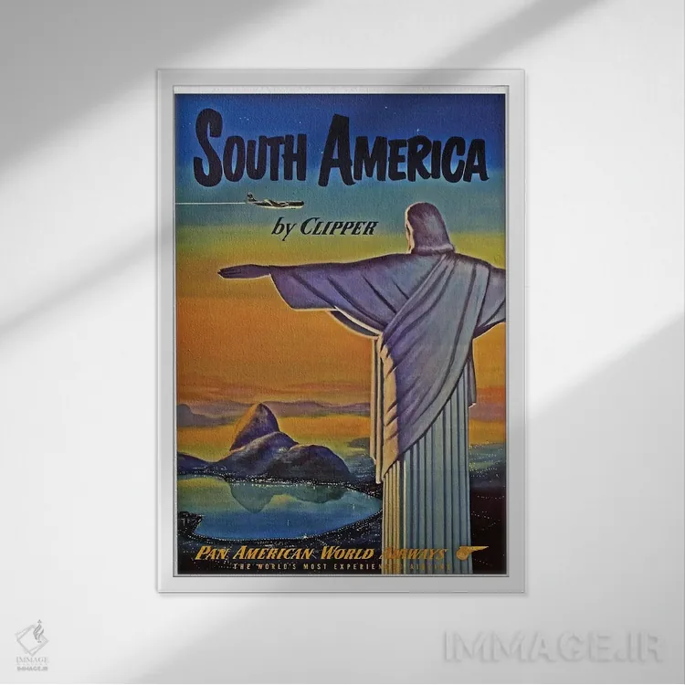 تابلو دکوراتیو آمریکای جنوبی - نمای قابدار سفید