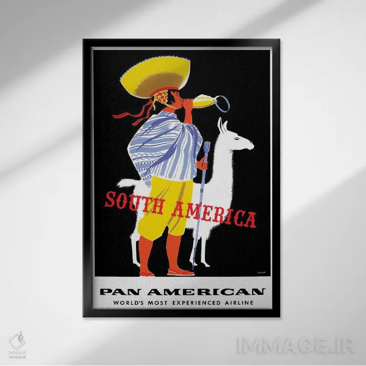 تابلو دکوراتیو آمریکای جنوبی - نمای قابدار مشکی