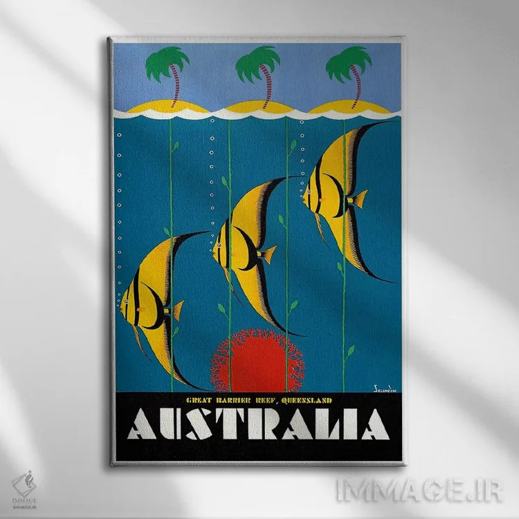 تابلو دکوراتیو استرالیا دو - نمای روبهرو روی دیوار