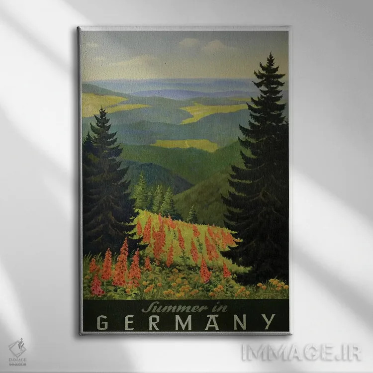 تابلو دکوراتیو تابستان در آلمان - نمای روبهرو روی دیوار