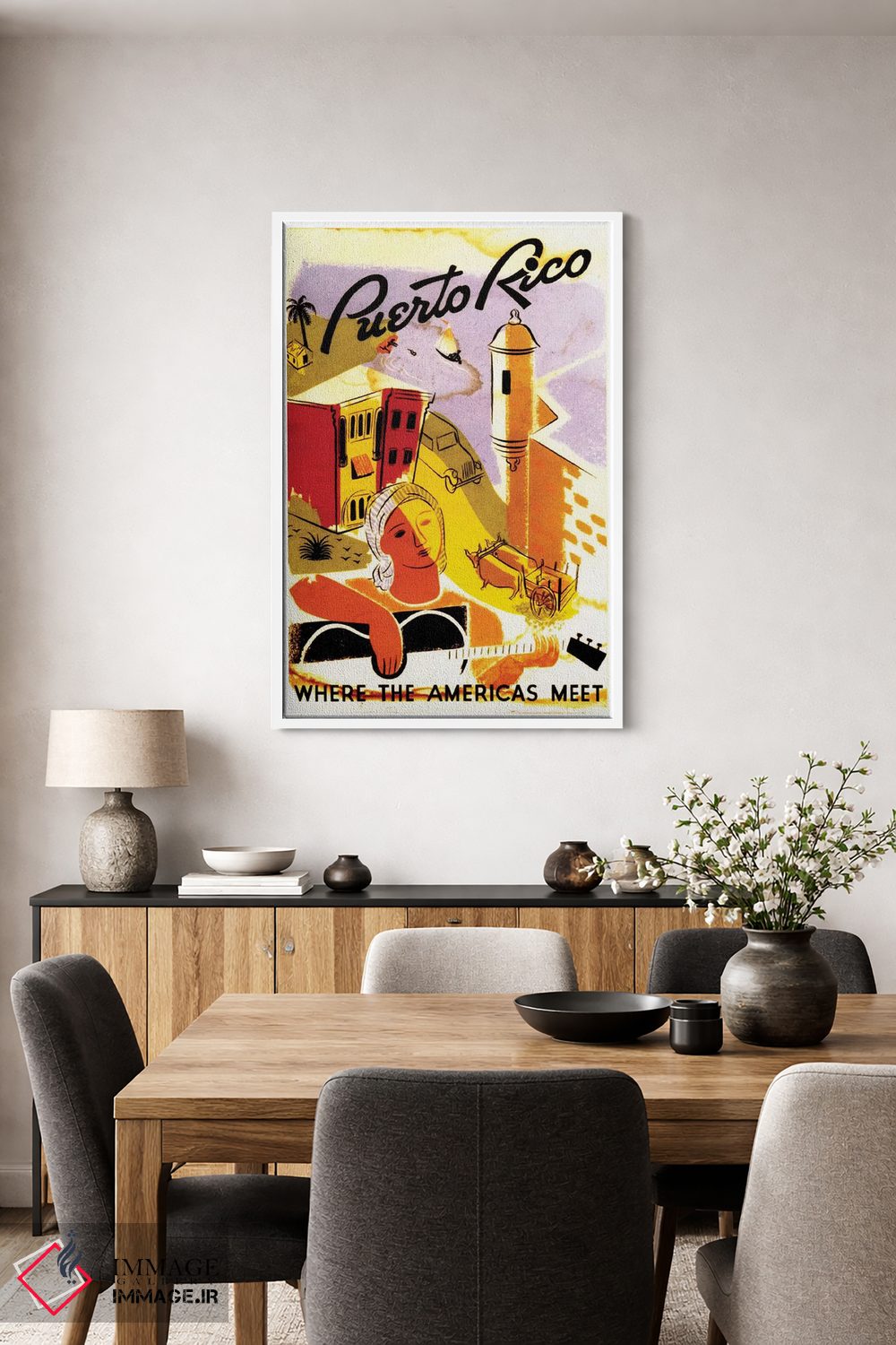 تابلو دکوراتیو پورتوریکو: جایی که قاره های آمریکا به هم می رسند II - D3W