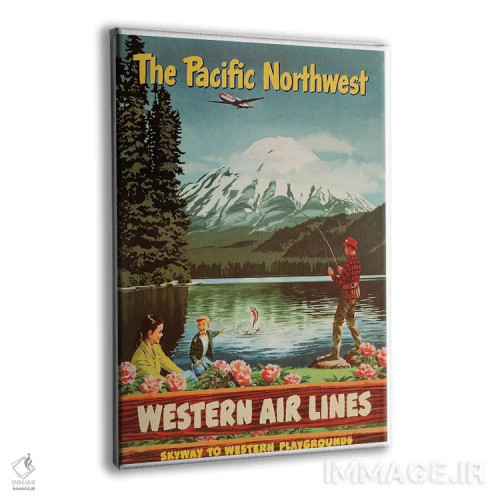 تابلو دکوراتیو شمال غربی اقیانوس آرام - نمای پرسپکتیو محصول