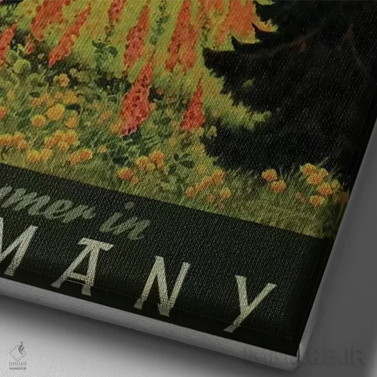 تابلو دکوراتیو تابستان در آلمان - نمای نزدیک بافت بوم