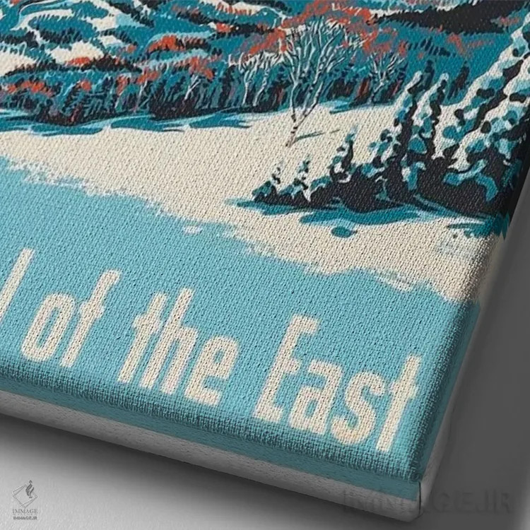 تابلو دکوراتیو Vermont: Ski Capital Of The East,استو، ورمانت: پایتخت اسکی شرق آمریکا - نمای نزدیک بافت بوم