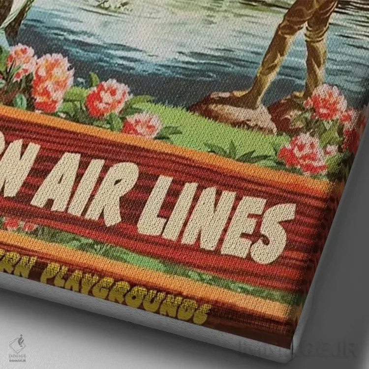 تابلو دکوراتیو شمال غربی اقیانوس آرام - نمای نزدیک بافت بوم