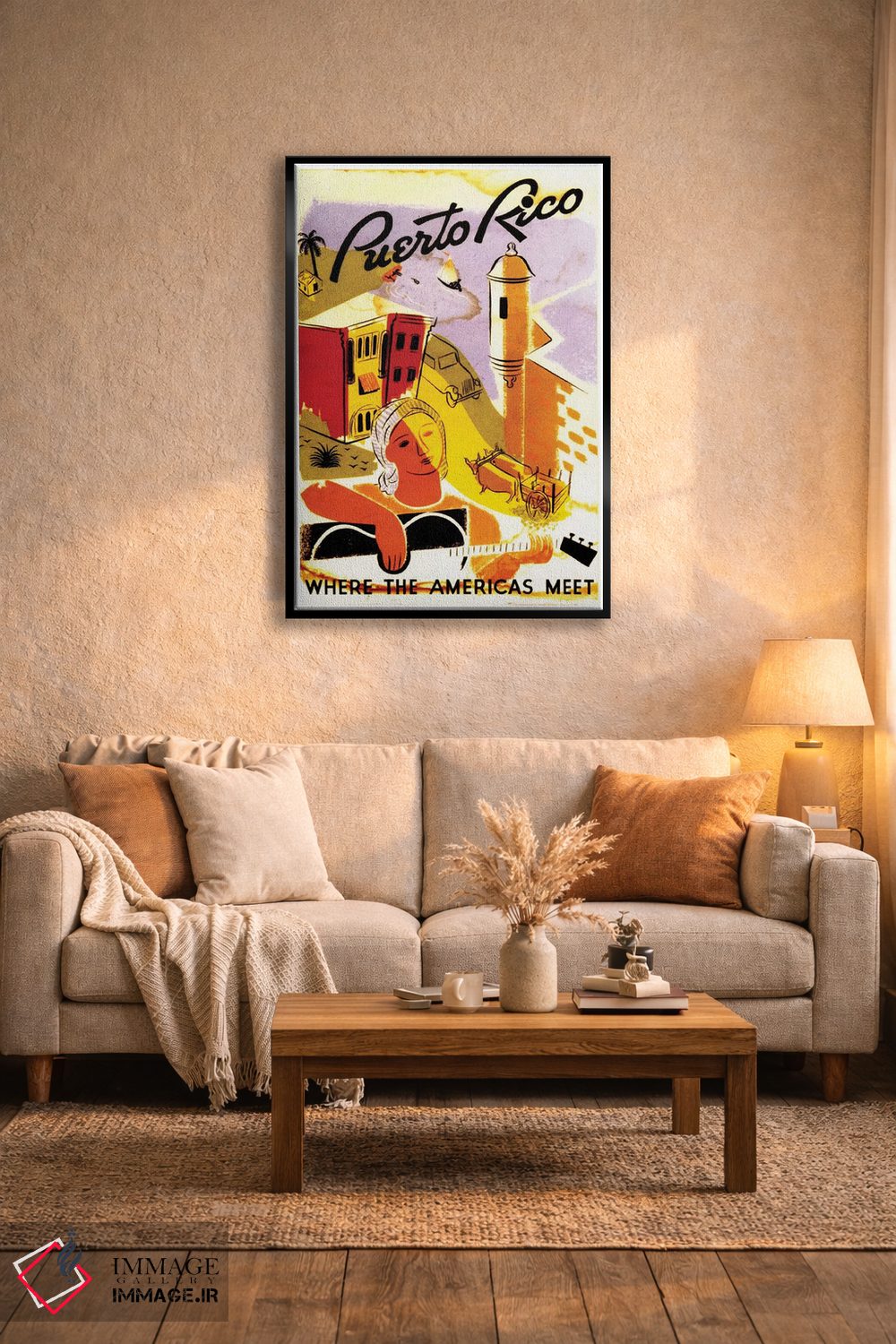تابلو دکوراتیو پورتوریکو: جایی که قاره های آمریکا به هم می رسند II - D4B