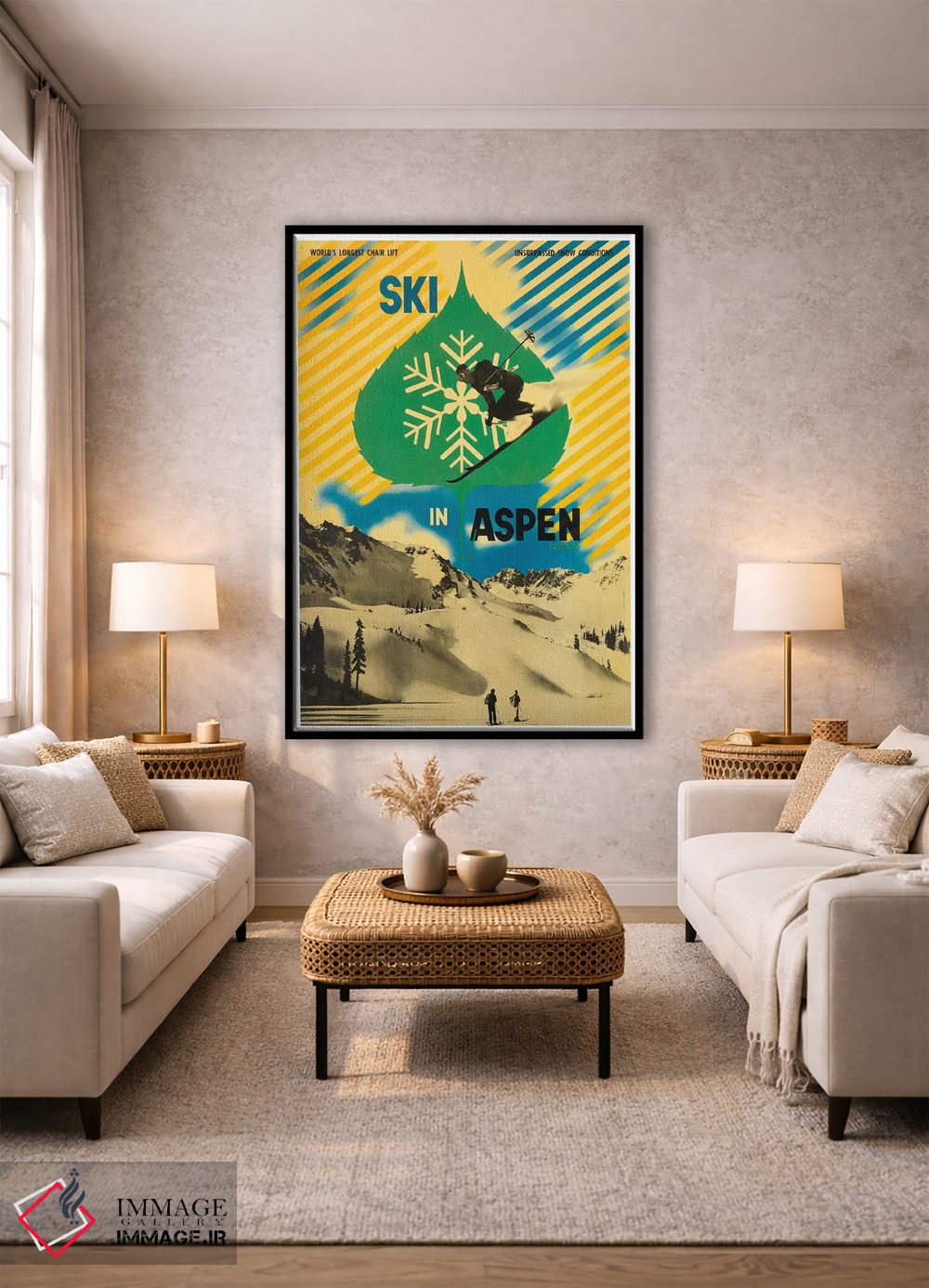 تابلو دکوراتیو اسکی در اسپن - D2B