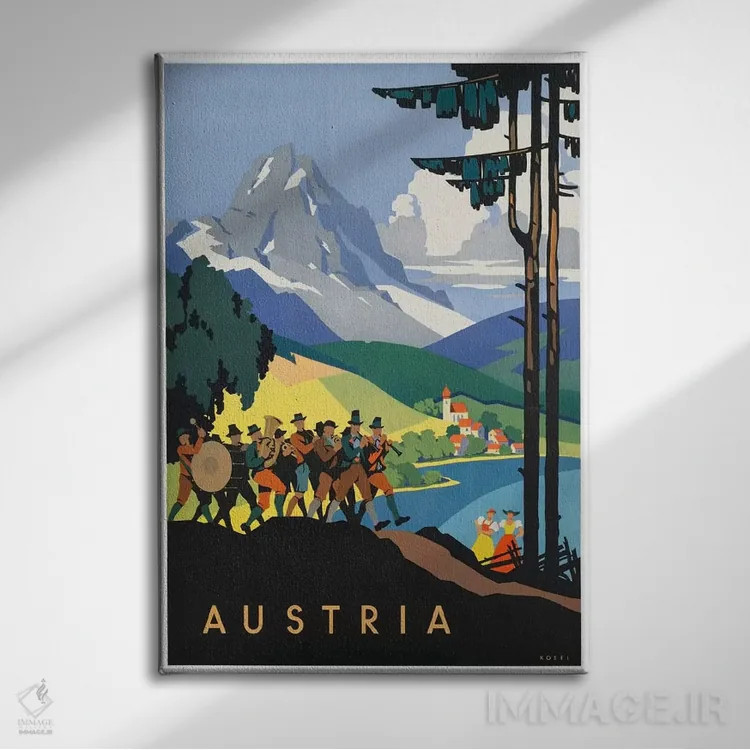 تابلو دکوراتیو اتریش: موسیقی - نمای روبهرو روی دیوار