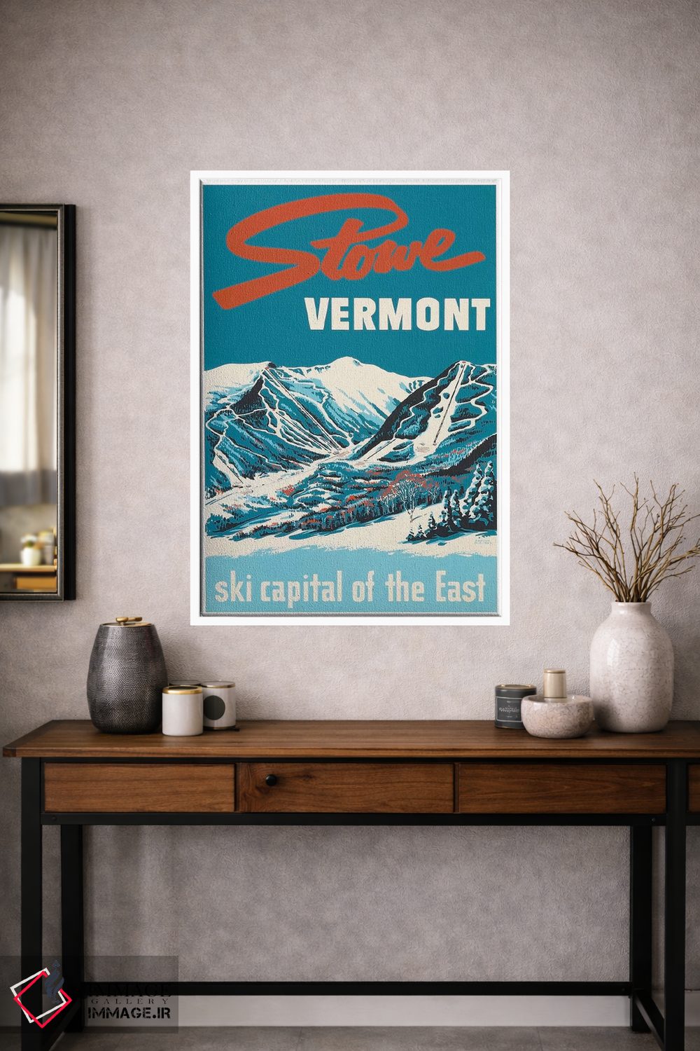 تابلو دکوراتیو Vermont: Ski Capital Of The East,استو، ورمانت: پایتخت اسکی شرق آمریکا - D1W