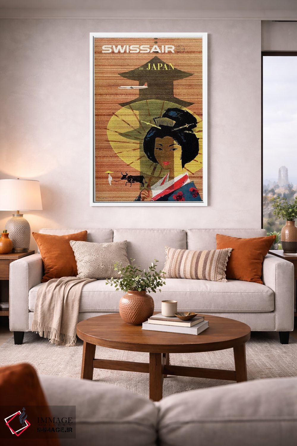 تابلو دکوراتیو سوئیس ایر به ژاپن - D1W