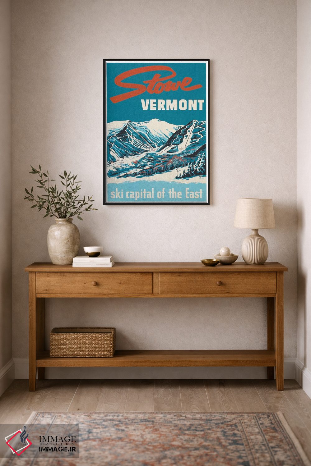 تابلو دکوراتیو Vermont: Ski Capital Of The East,استو، ورمانت: پایتخت اسکی شرق آمریکا - D2B