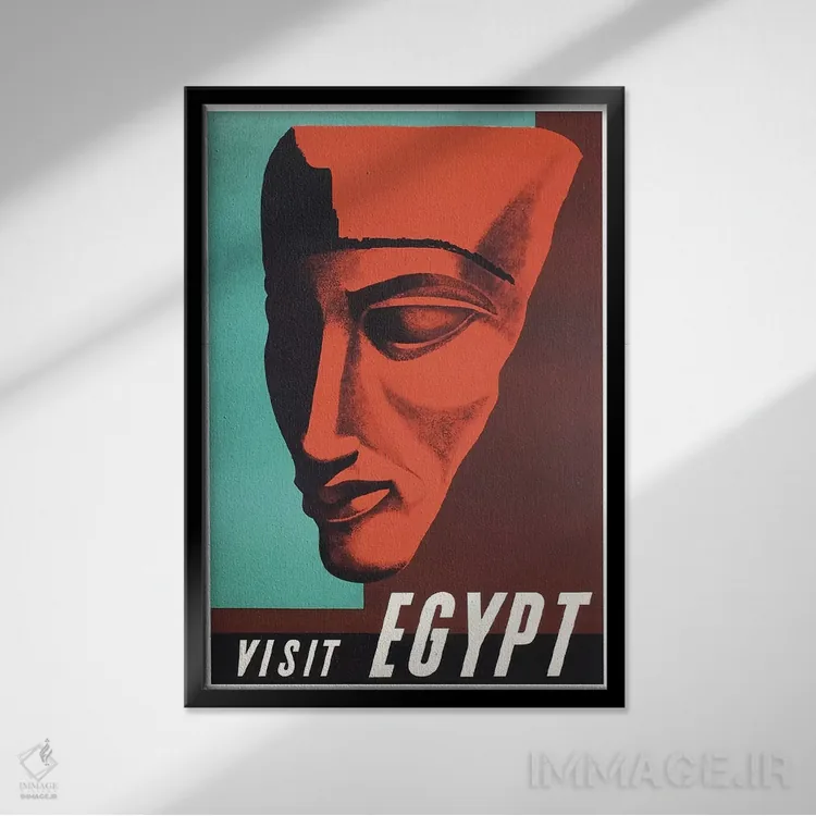 تابلو دکوراتیو بازدید از مصر - نمای قابدار مشکی