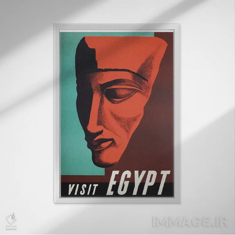 تابلو دکوراتیو بازدید از مصر - نمای قابدار سفید