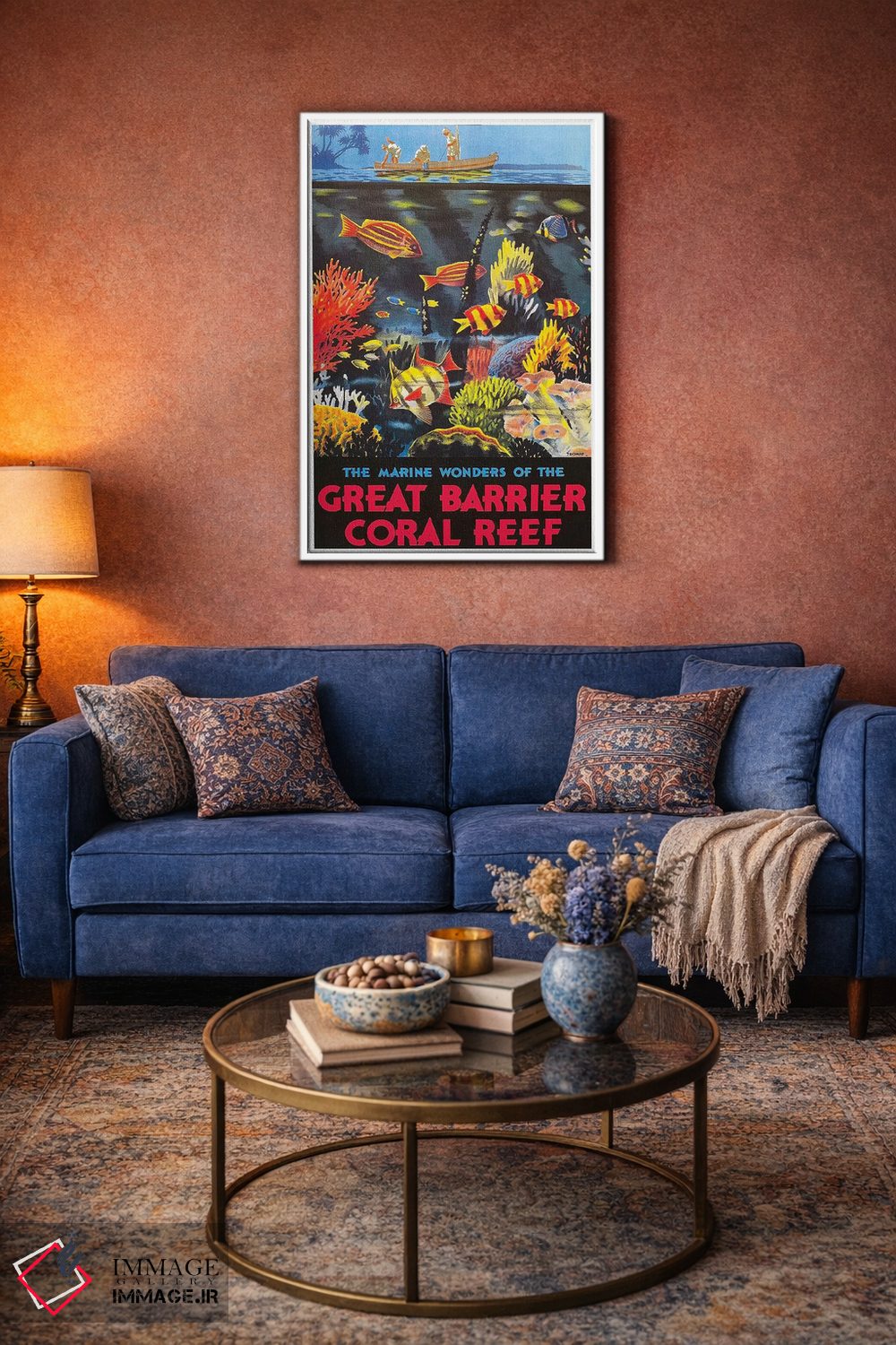 تابلو دکوراتیو شگفتی های دریایی دیواره بزرگ مرجانی - D2W