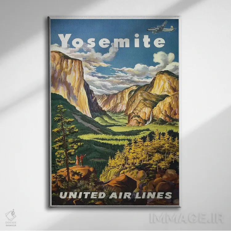 تابلو دکوراتیو پارک ملی یوسیمیتی - نمای روبهرو روی دیوار