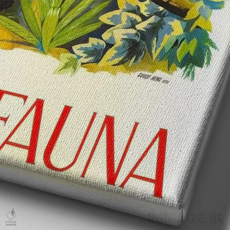 تابلو دکوراتیو پرندگان - نمای نزدیک بافت بوم