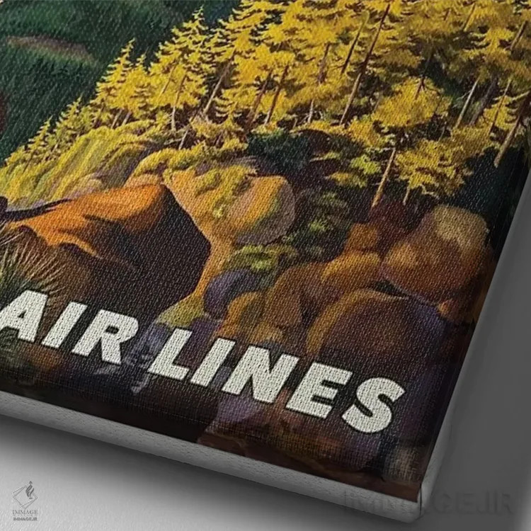 تابلو دکوراتیو پارک ملی یوسیمیتی - نمای نزدیک بافت بوم