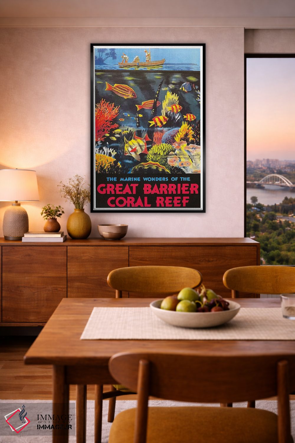 تابلو دکوراتیو شگفتی های دریایی دیواره بزرگ مرجانی - D6B