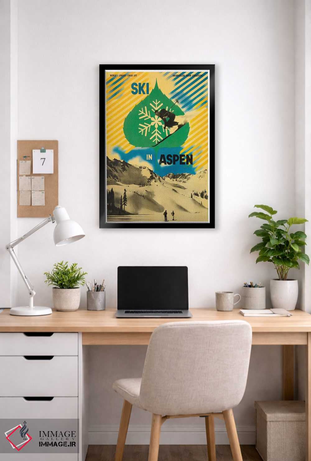 تابلو دکوراتیو اسکی در اسپن - D6B