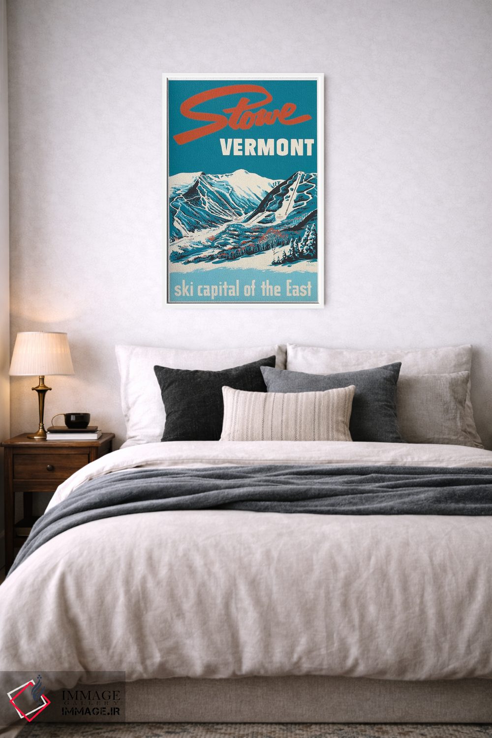 تابلو دکوراتیو Vermont: Ski Capital Of The East,استو، ورمانت: پایتخت اسکی شرق آمریکا - D6W