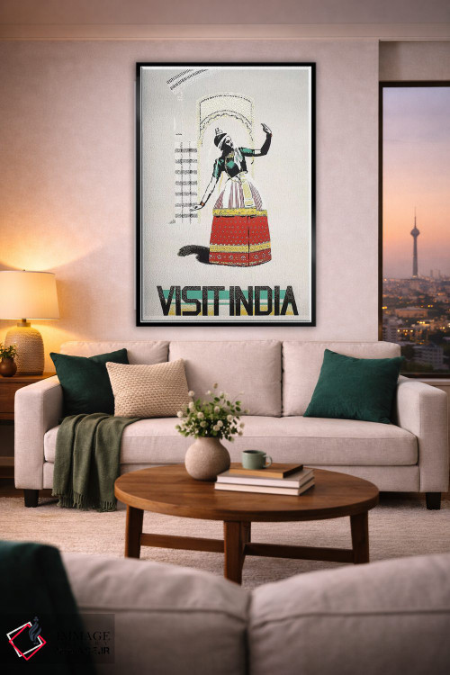 تابلو دکوراتیو بازدید از هند: رقص - D1B